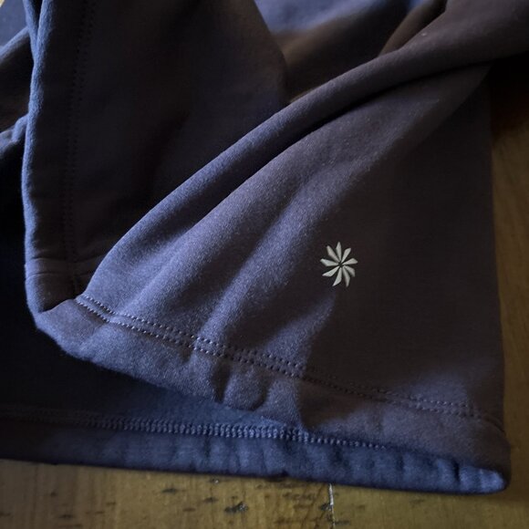 Athleta Purple Quarter Zip Shirt Size XL Fleece Cropped - Picture 8 of 9